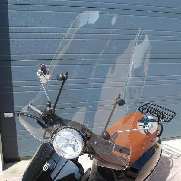 Windscherm Hoog *TRANSPARANT* BTC RIVA, AGM VX50, IVA LUX, La Souris Vespelini Sourini, Senzo Rivalux, GTS toscana, DJJD Cashmire **A-kwaliteit** 72CM