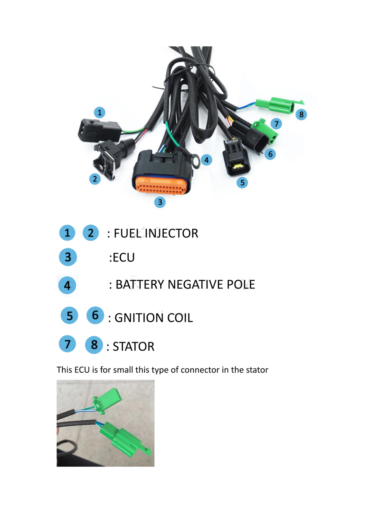 Schéma de connexion du calculateur EURO5 Sym Tuning