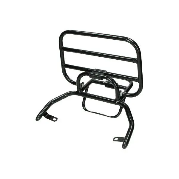 Porte-bagages pliable, porte-bagages arrière, porte-bagages arrière Noir brillant | BTC Riva, La Souris Vespelini & Sourini, Senzo Rivalux, IVA Lux, AGM VX50, GTS Toscana