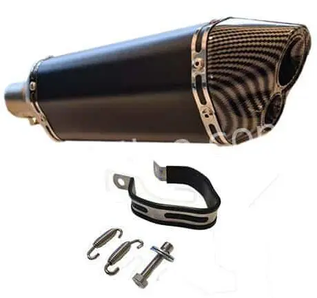 Piaggio i-get Uitlaatdemper Aplus - Carbon + Glans zwart.