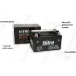 Batterie scooter YTX7A-BS/DTX7A-BS/6MF6 12V Gel Chine 4t universelle 6amp NITRO (Retro, Riva, AGM, BTC, Senzo, La Souris, Znen, Benzhou, Fosti, Etc)