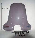 Pare-brise Rétro Scooter haut *Fumé* Teinté AGM Fosti BTC La Souris Senzo IVA Etc (Qualité A)