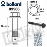 Vis de carter à bride BTC City IVA Jet SW 8 M6x50 Noir 10 pièces - Image 2