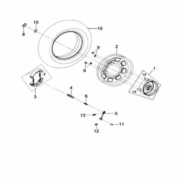 Sym Mio Hinterrad bei China Scooter Parts kaufen