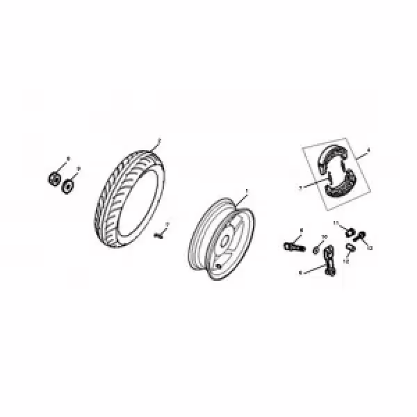 Sym Allo Hinterrad bei China Scooter Parts kaufen