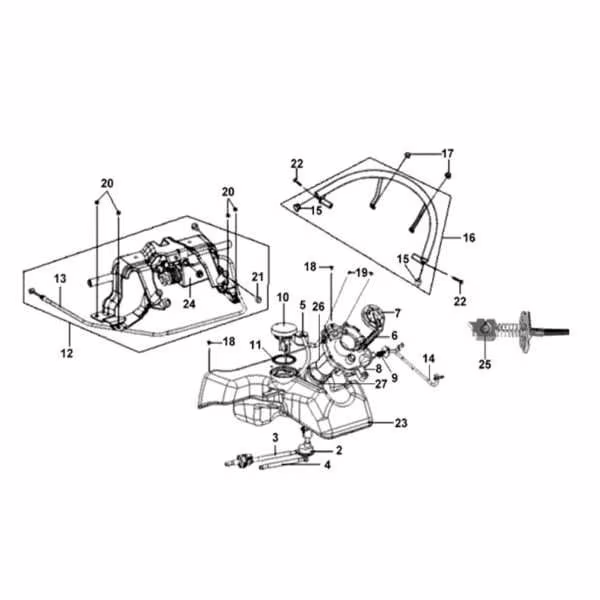 Kaufen Sie den Sym Mio Kraftstofftank bei China Scooter Parts