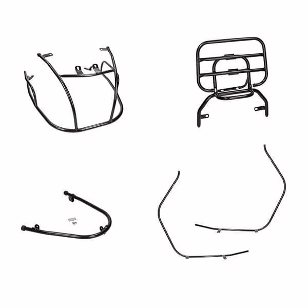 BEUGELSET GLANS ZWART BTC Riva, AGM VX50, La Souris Vespelini Sourini, Senzo Rivalux SPATBORD / ACHTERVALBEUGEL / VOORVALBEUGEL (P136011)