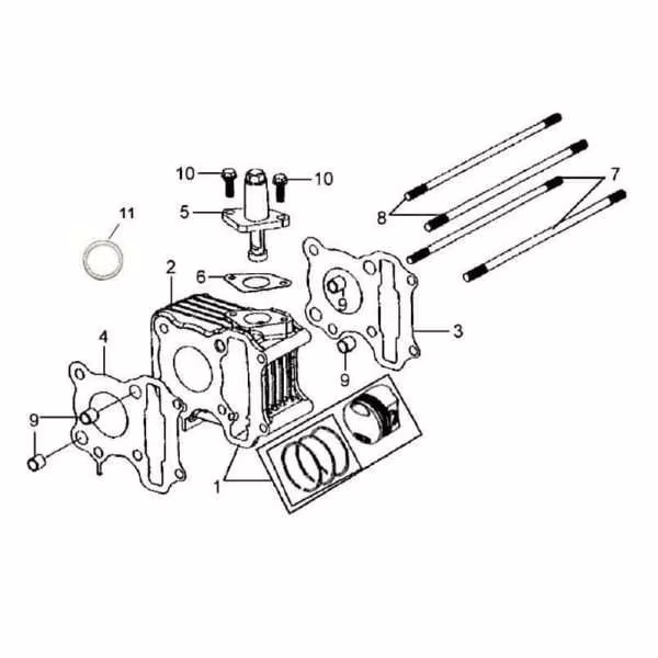 Kaufen Sie den Sym Mio Zylinder bei China Scooter Parts