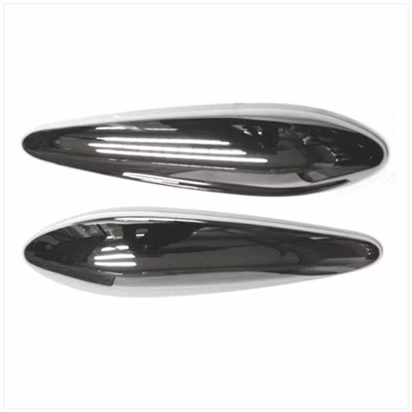 Panneau avant de scooter rétro chromé Drops, ensemble rétro Grande Chrome Chine. AGM, BTC, Znen, Fosti, Benzhou, vélos Rover.