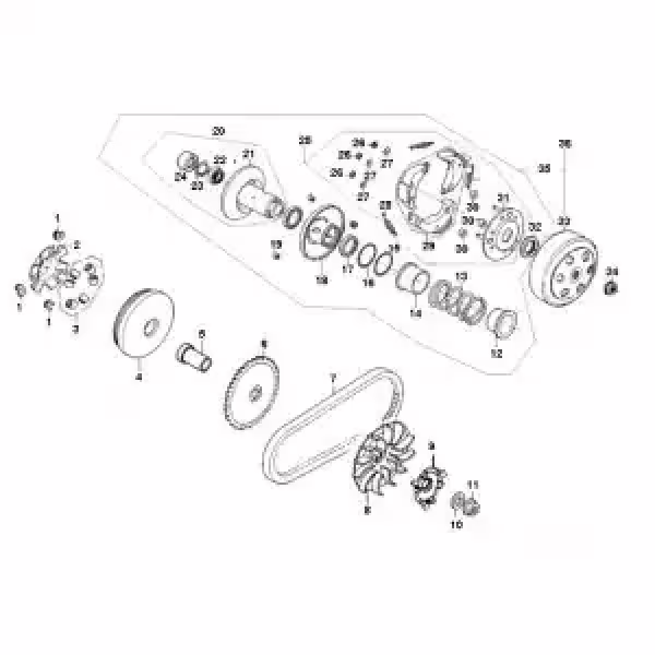 Kaufen Sie die Kymco Agility 12"-Kupplung bei China Scooter Parts