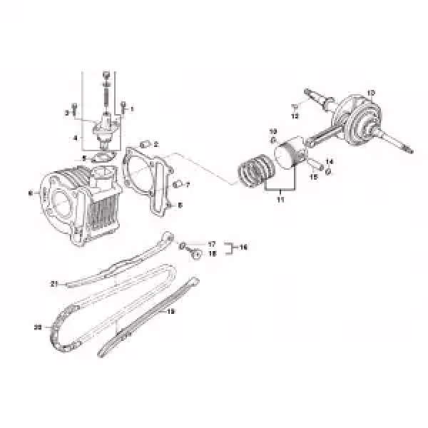 Kaufen Sie den Kymco Agility 12"-Zylinder bei China Scooter Parts