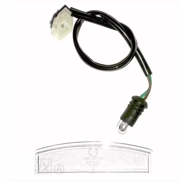Éclairage de plaque d'immatriculation + lentille transparente BTC Riva, AGM VX50, Senzo RivaLux, La Souris Sourini Vespelini