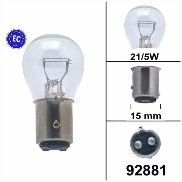 LAMP BAY15D 12V 21-5W BOLLARD