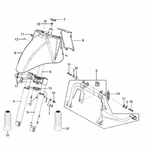 Sym Mio Vorderradgabel bei China Scooter Parts kaufen