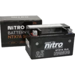 Batterie scooter YTX7A-BS/DTX7A-BS/6MF6 12V Gel Chine 4t universelle 6amp NITRO (Retro, Riva, AGM, BTC, Senzo, La Souris, Znen, Benzhou, Fosti, Etc)