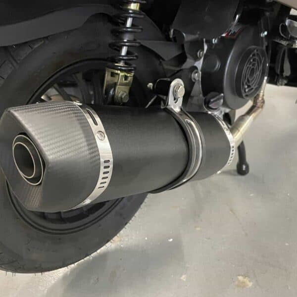 Fast Sports Exhaust QeXtreme Akrapovic | gy6 China Scooter 4 Stroke | euro2 euro4 euro5, La Souris Sourini, Senzo Rivalux, GTS Toscana, BTC Riva, BTC Felice, Kymco, Peugeot