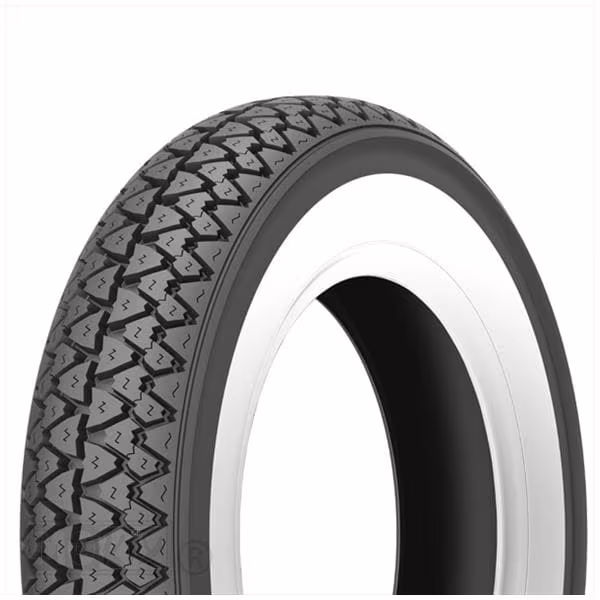Pneu à flanc blanc 3.50-10 pouces pour trottinette rétro, avec jante blanche | AGM, BTC, IVA, FOSTI, LA SOURIS, ZNEN