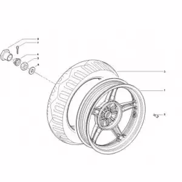 Kaufen Sie das Kymco Agility 12"-Hinterrad bei China Scooter Parts