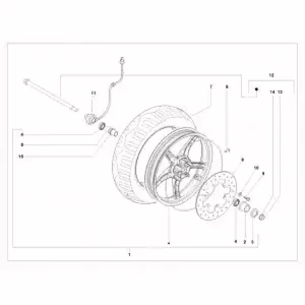 Kaufen Sie das Kymco Agility 12"-Vorderrad bei China Scooter Parts
