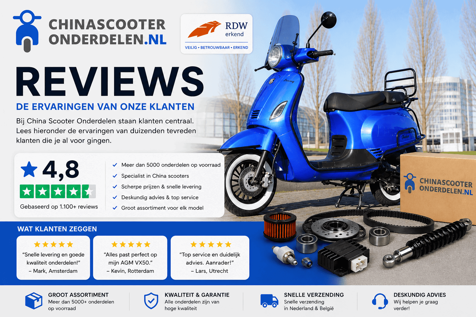 China Scooter Onderdelen RDW Erkend Reviews
