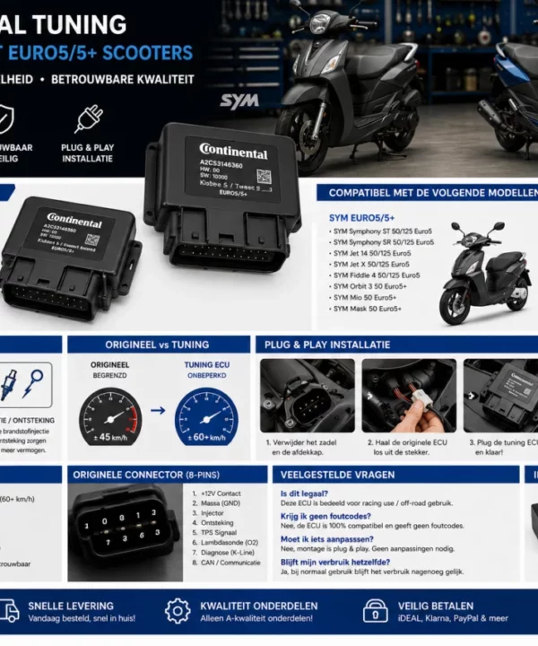 ECU Continental Tuning voor SYM en PEUGEOT EURO5 5+ Scooters