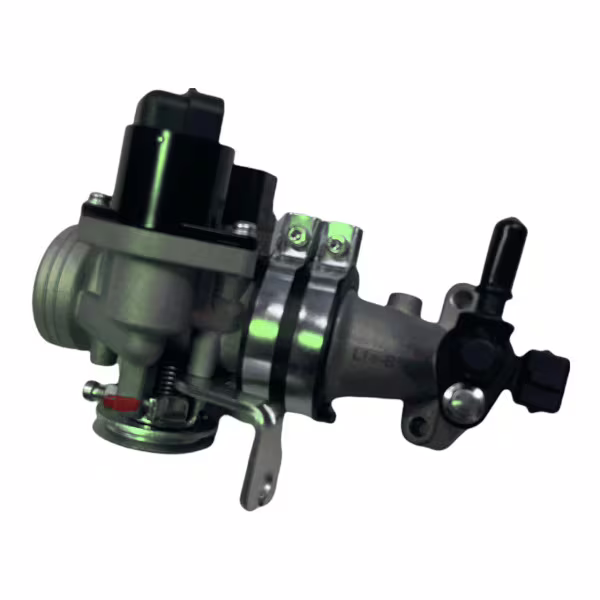 Rongmao EFI Throttle Body, complete with injector | La Souris, Senzo, TYM, Riya, Fast, Leopard, Santini | EURO5 600 x 600 Rongmao EFI throttle body (EURO4 only) complete with injector | La Souris, Senzo, TYM, Riya, Fast, Leopard, Santini