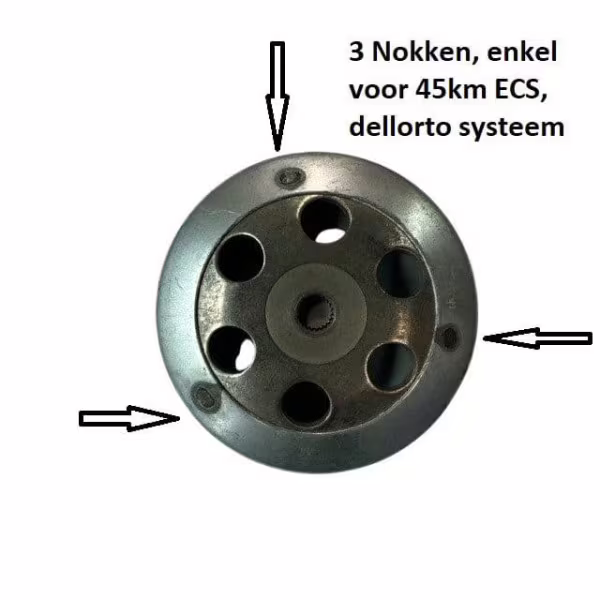 Rear clutch housing 3 cams for Dellorto ECS 45km AGM BTC GTS