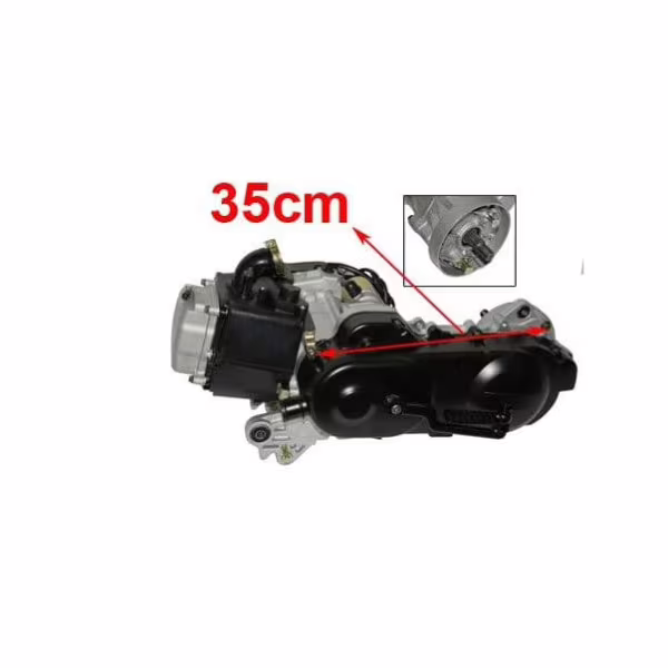 Bloc-moteur complet Euro 4, arbre court de 10 pouces Rongmao Système EFI pour scooter chinois | La Souris, Senzo, Riya, TYM, Rapide, Léopard, Santini