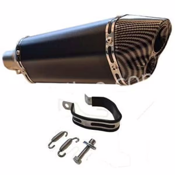 Piaggio i-get Silencieux d'échappement Aplus - Carbone + Noir brillant.