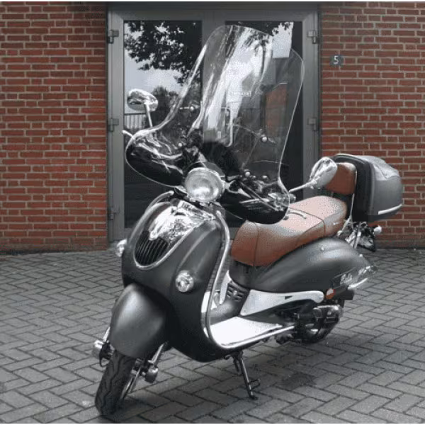 Tall Windscreen with Black Trim – Retro Scooter AGM, BTC, Fosti, IVA, La Souris, Senzo, ZNEN, Benzhou, Rover Bikes