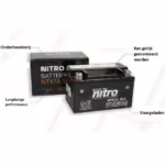 Scooter Accu YTX7A-BS/DTX7A-BS/6MF6 12V Gel China 4t universeel 6amp NITRO (Retro, Riva, AGM, BTC, Senzo, La Souris, Znen, Benzhou, Fosti, Enz)