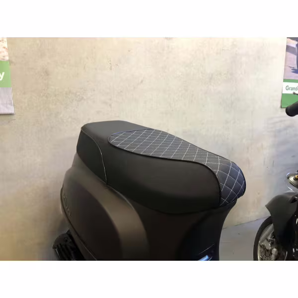 Black Luxury Buddy Seat Saddle with Diamond Pattern | Italian Design | BTC Shore, IVA Luxury, AGM VX50, La Souris Vespelini Sourini, GTS Toscana Senzo Riva Lux 600x600 Black Luxury Buddy Seat Saddle with Diamond Pattern | Italian Design | BTC Shore, IVA Luxury, AGM VX50, La Souris Vespelini Sourini, GTS Toscana Senzo Riva Lux