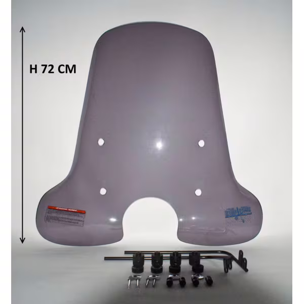 Pare-brise haut teinté fumé pour scooter rétro AGM Vous étiez BTC La Souris Senzo IVA Etc. (Qualité A)