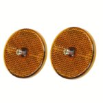 Reflector set round 60mm orange 2 pieces universal