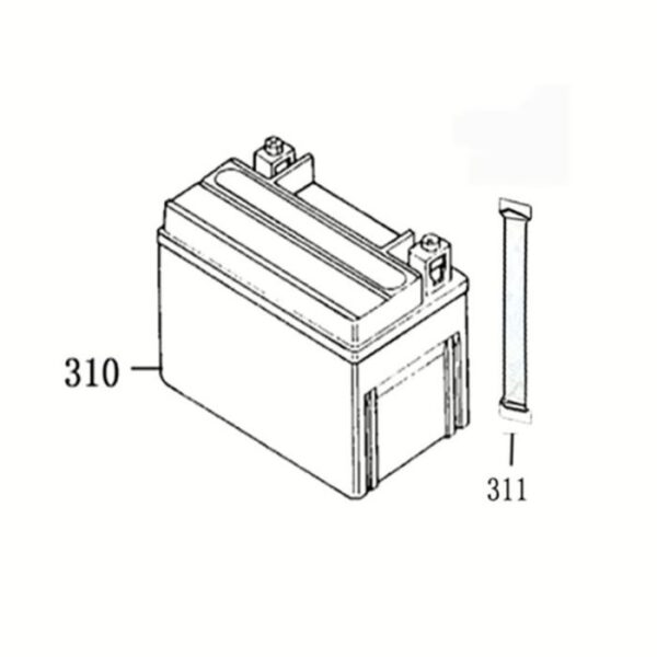 Technische Zeichnung Batterie