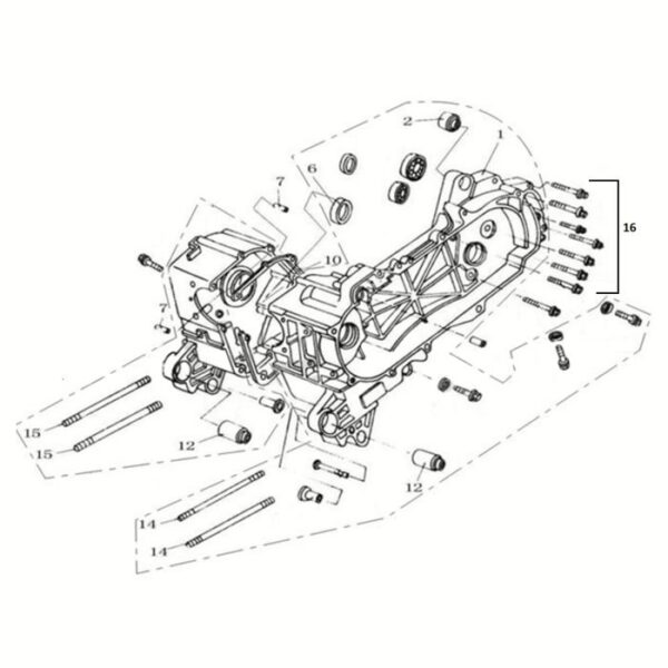 Technische Zeichnung Carter links