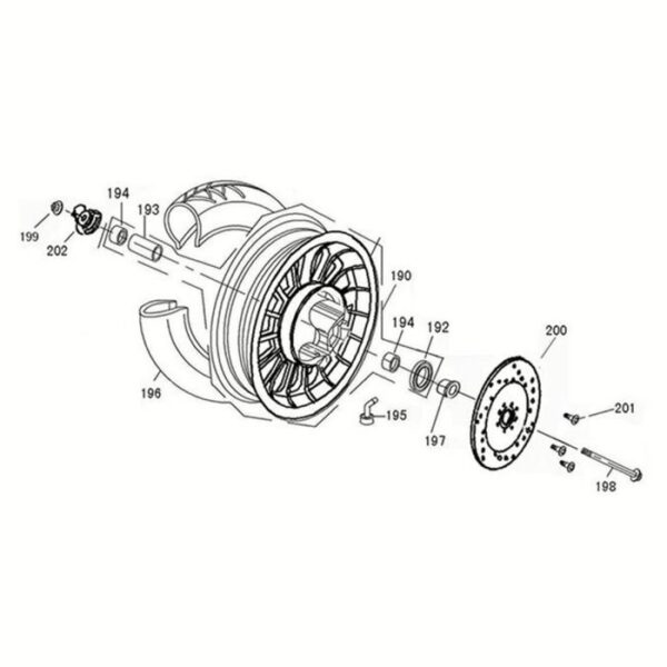 Technische Zeichnung Vorderrad