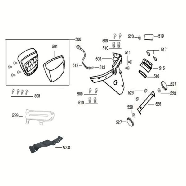Technical Drawing AGM VX50, BTC RIVA EURO 2-compliant vehicles