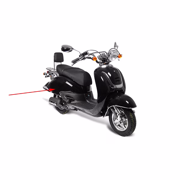 Cache latéral Droit China Retro Scooter Noir