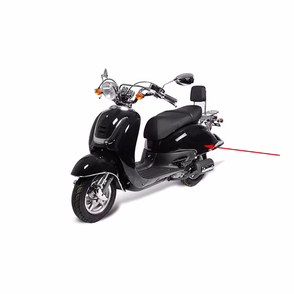 Bulle latérale gauche scooter rétro noir brillant AGM, BTC, La Souris,IVA