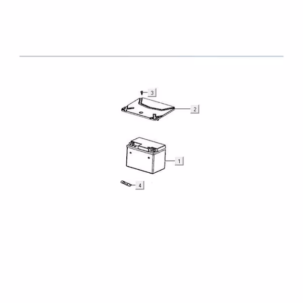 Technical drawing Battery Kymco Agility FR 12" 4-stroke Euro 4