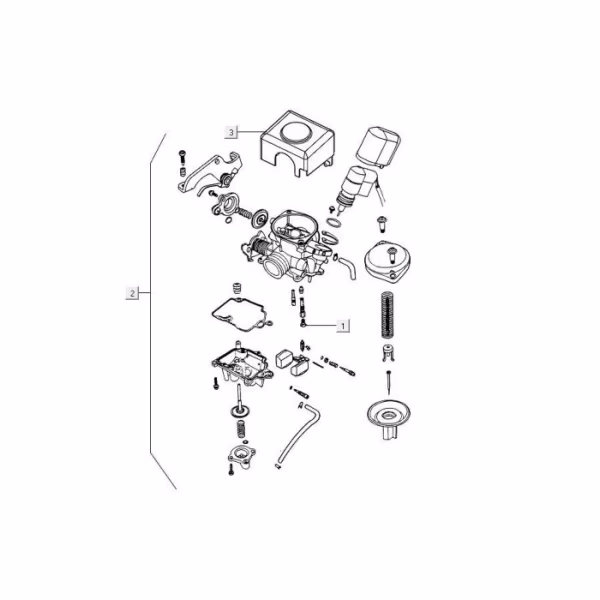 Technical drawing Carburetor Kymco Agility FR 12" 4-stroke Euro 4