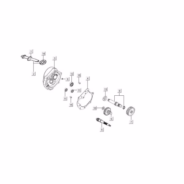 Technical drawing Gearing - Transmission Kymco Agility FR 12" 4-stroke Euro 4
