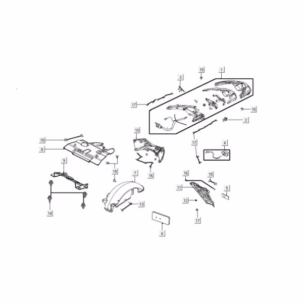 Technische tekening Achterlicht