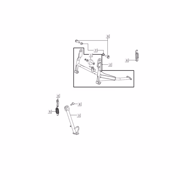 Technische tekening Midden + zijstandaard