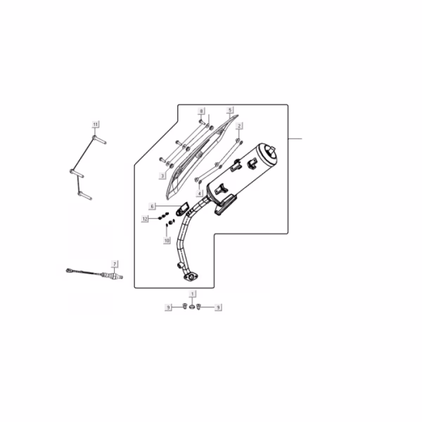 Technische tekening Uitlaat