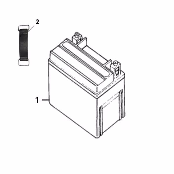 Technische tekening Accu met positienummers