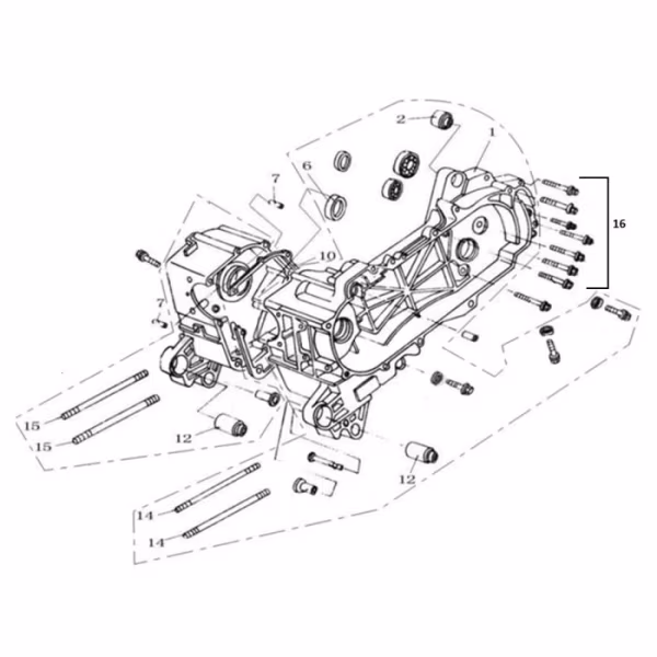 Technische tekening Carter links