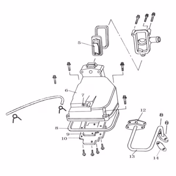 Technische tekening Kleppendeksel