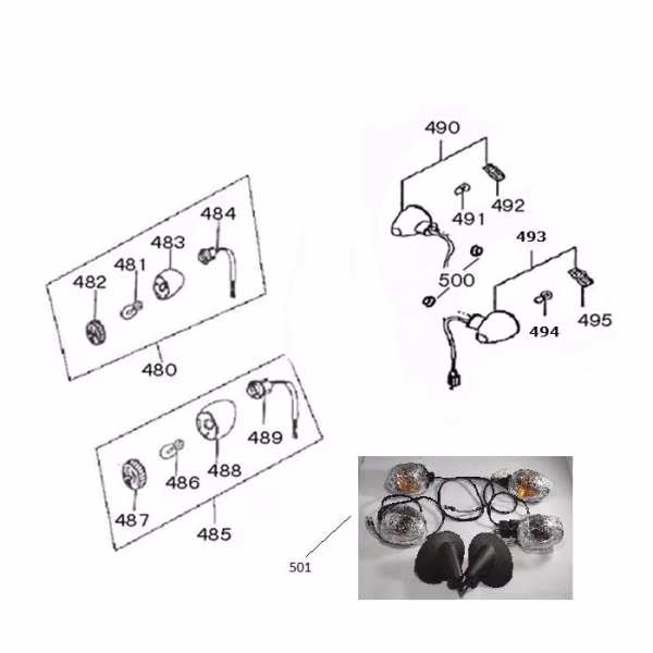 Technische tekening Knipperlichten